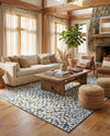Savannah Escape Collection Area Rug - Mara Rectangle Navy Blue  lifestyle 27