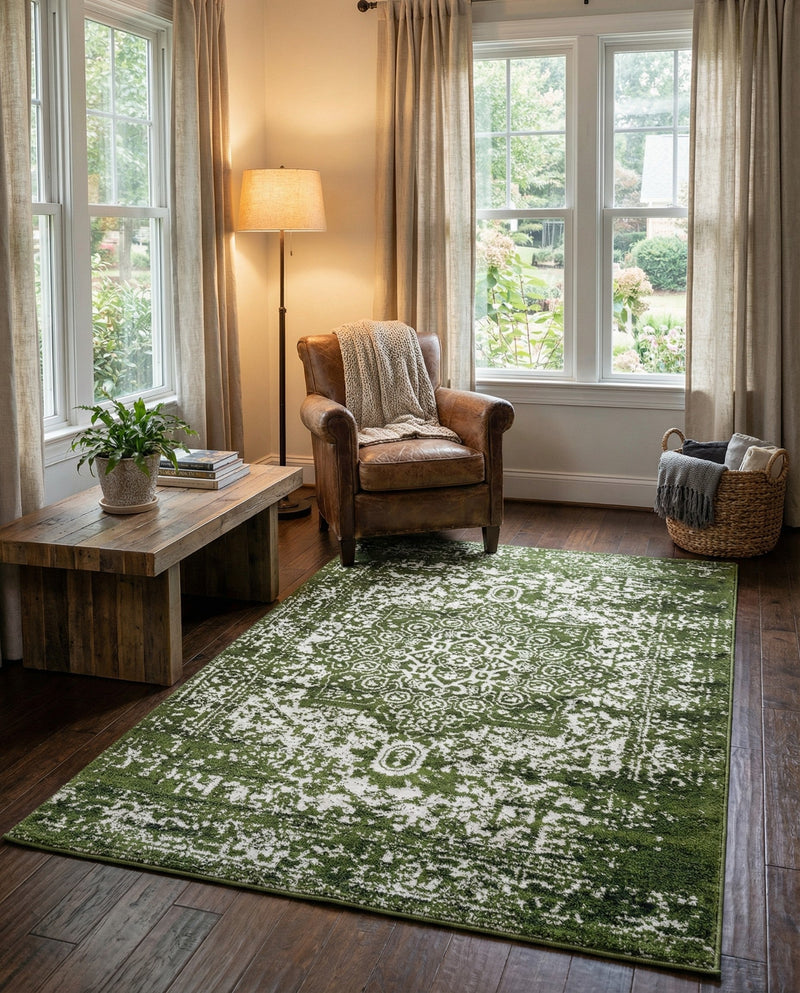 Georgetown Rugs Collection Area Rug - Dupont (Green) Rectangle Green  lifestyle 14