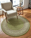 Soho Elegance Collection Area Rug -  Mercer (Green) Round Green  lifestyle 62