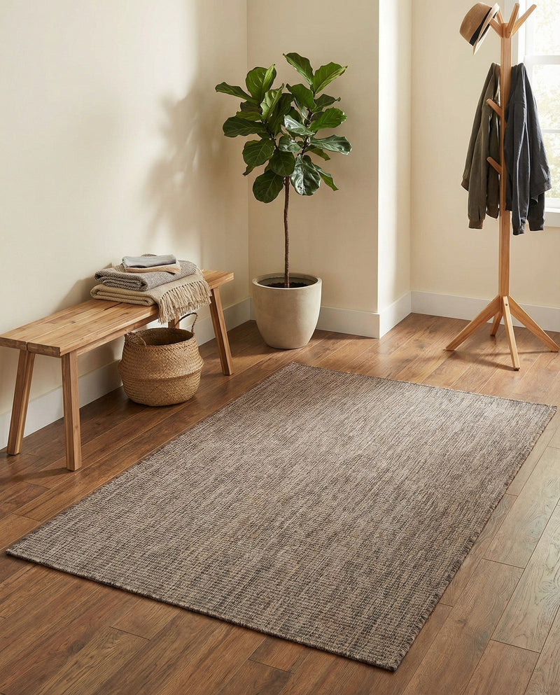 Seaside Serenity Collection Area Rug - Veranda (Light Brown) Rectangle Light Brown  lifestyle 38