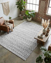 Marrakech Lattice Collection Area Rug - Medina (Gray) Rectangle Gray  lifestyle 17