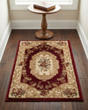 Versailles Elegance Collection Area Rug -  Louveciennes (Red) Rectangle Red  lifestyle 32