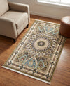 Persian Elegance Collection Area Rug -  Hamedan (Green) Rectangle Green  lifestyle 11