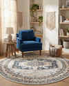 Cambridge Classics Collection Area Rug -  Pembroke (Cream) Round Cream  lifestyle 66