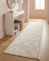 Hollywood Luxe Collection Area Rug -  Beverly (White Silver) Runner White Silver  lifestyle 44