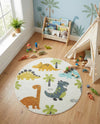 Wonder Tykes Collection Area Rug -  Pastiche Round Ivory  lifestyle 43