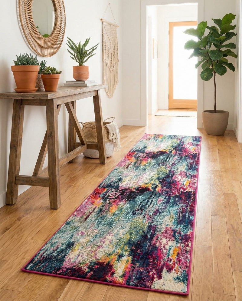 Chromatic Oasis Collection Area Rug -  Oasis Runner Multi  lifestyle 66