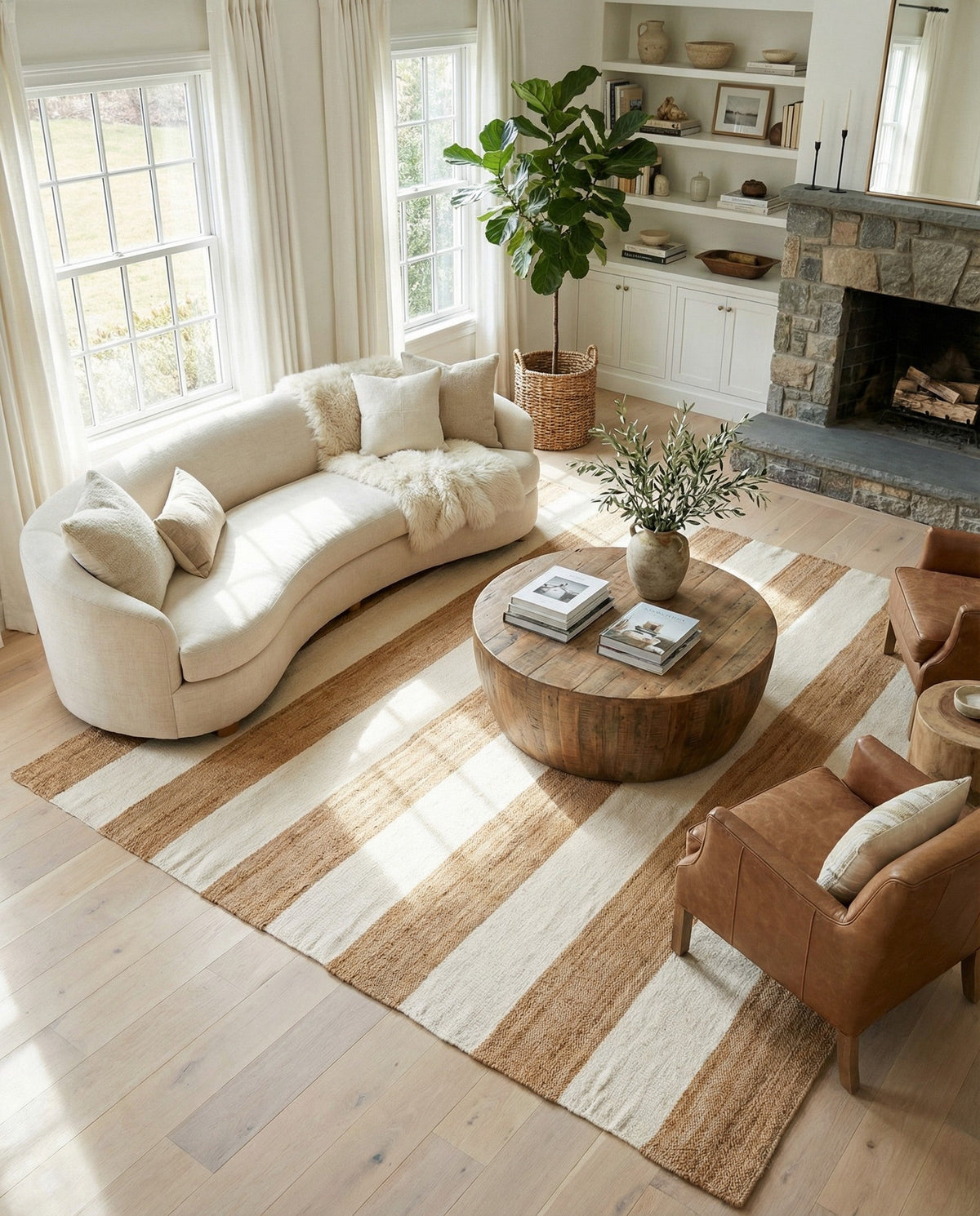 Martha's Vineyard Blueprints Collection Area Rug - Edgartown Square Tan Sand  lifestyle 158