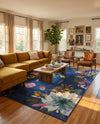 Meadow Breeze Collection Area Rug - Wildflower Rectangle Blue  lifestyle 49
