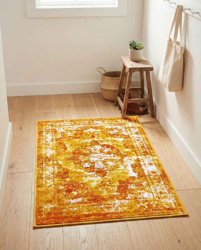 Riviera Elegance Collection Area Rug -  Menton (Orange) Rectangle Orange  lifestyle 30