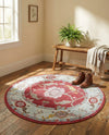 Arcadia Rugs Collection Area Rug - Eden (Red) Round Red  lifestyle 61