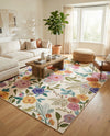 Meadow Breeze Collection Area Rug -  Petal Rectangle Ivory  lifestyle 8