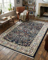 Persian Elegance Collection Area Rug -  Kerman (Navy Blue) Rectangle Navy Blue  lifestyle 9