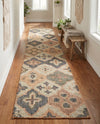 Benares Handwoven Jute Collection Area Rug - Ganges Runner Blue and Green  lifestyle 63