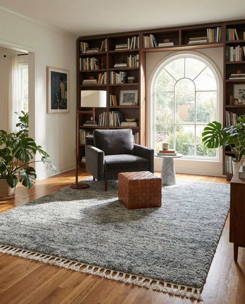 Cozy Cove Shag Collection Area Rug -  Harbor Rectangle Gray  lifestyle 53