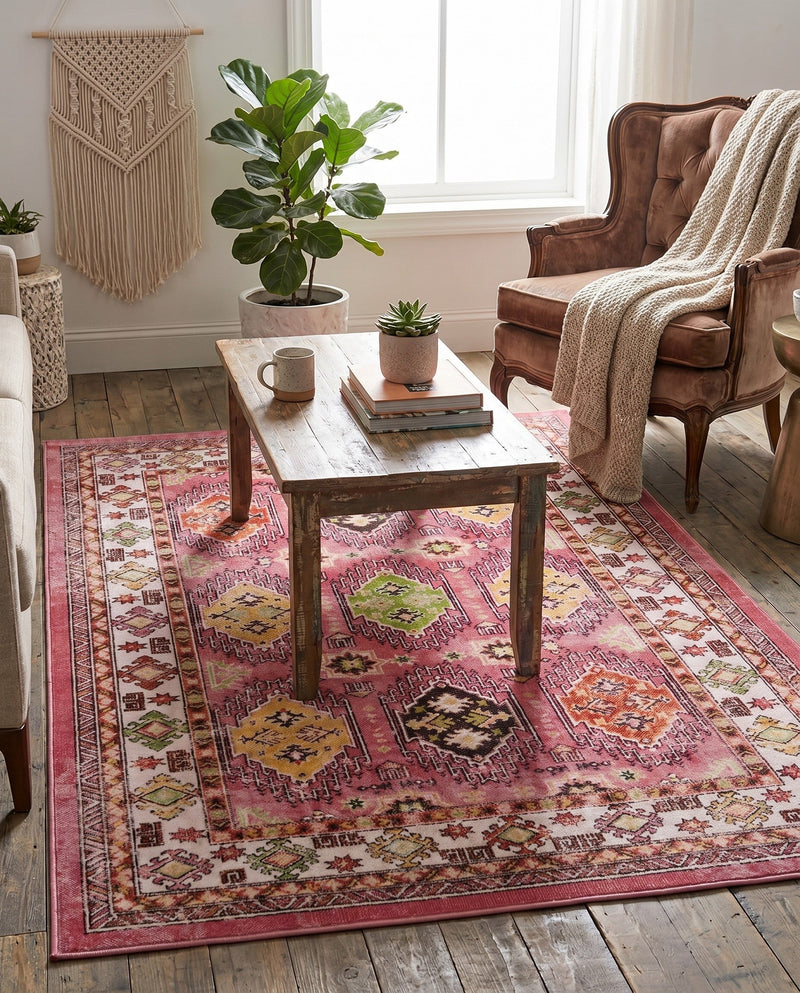 Copenhagen Comfort Collection Area Rug -  Sønderborg Rectangle Rose  lifestyle 17