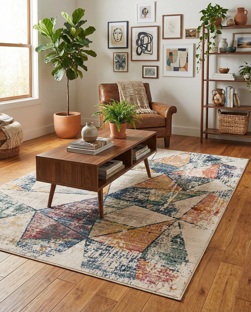 Jewel Oasis Collection Area Rug -  Topaz Rectangle Multi  lifestyle 14