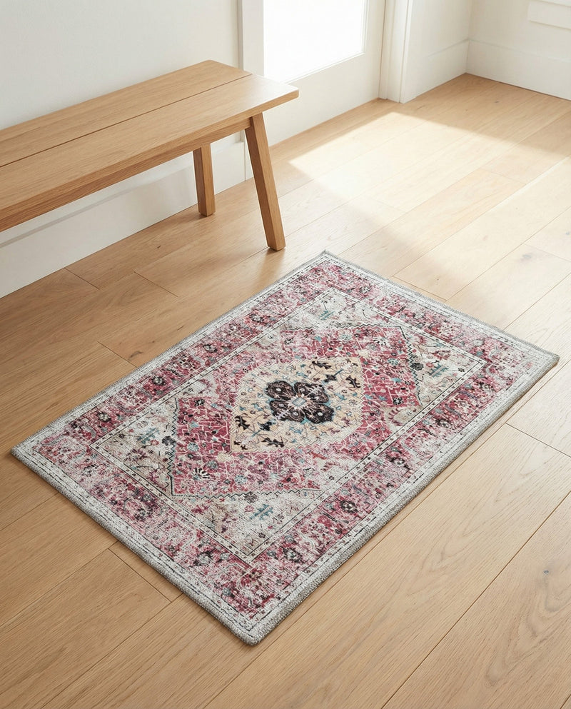 Laguna Sands Collection Area Rug -  Newport Rectangle Light Coral Pink  lifestyle 33