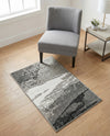 Copenhagen Edge Collection Area Rug - Nyhavn Rectangle Black  lifestyle 60