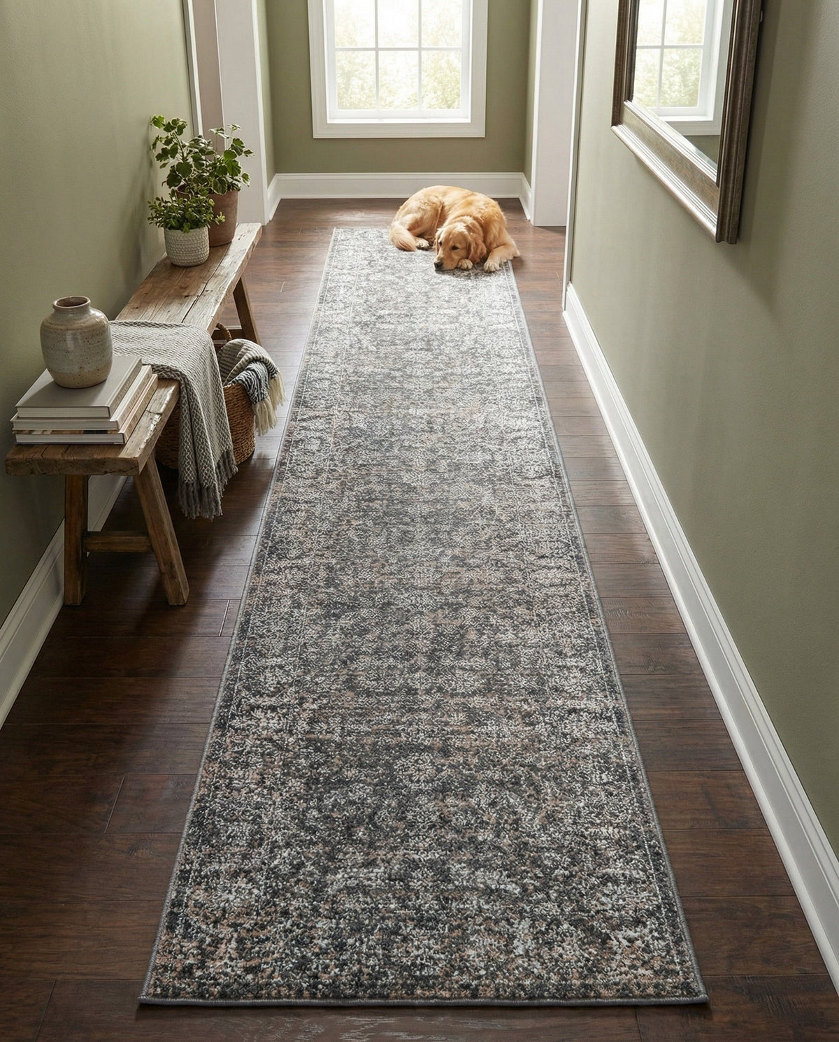 Metro Heights Collection Area Rug -  Astoria Runner Navy Blue  lifestyle 66