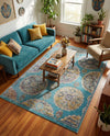 Arcadia Rugs Collection Area Rug -  Atlantis (Blue) Rectangle Blue  lifestyle 9