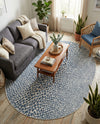 Urban Oasis Rugs Collection Area Rug -  Terrace (Blue) Oval Blue  lifestyle 71