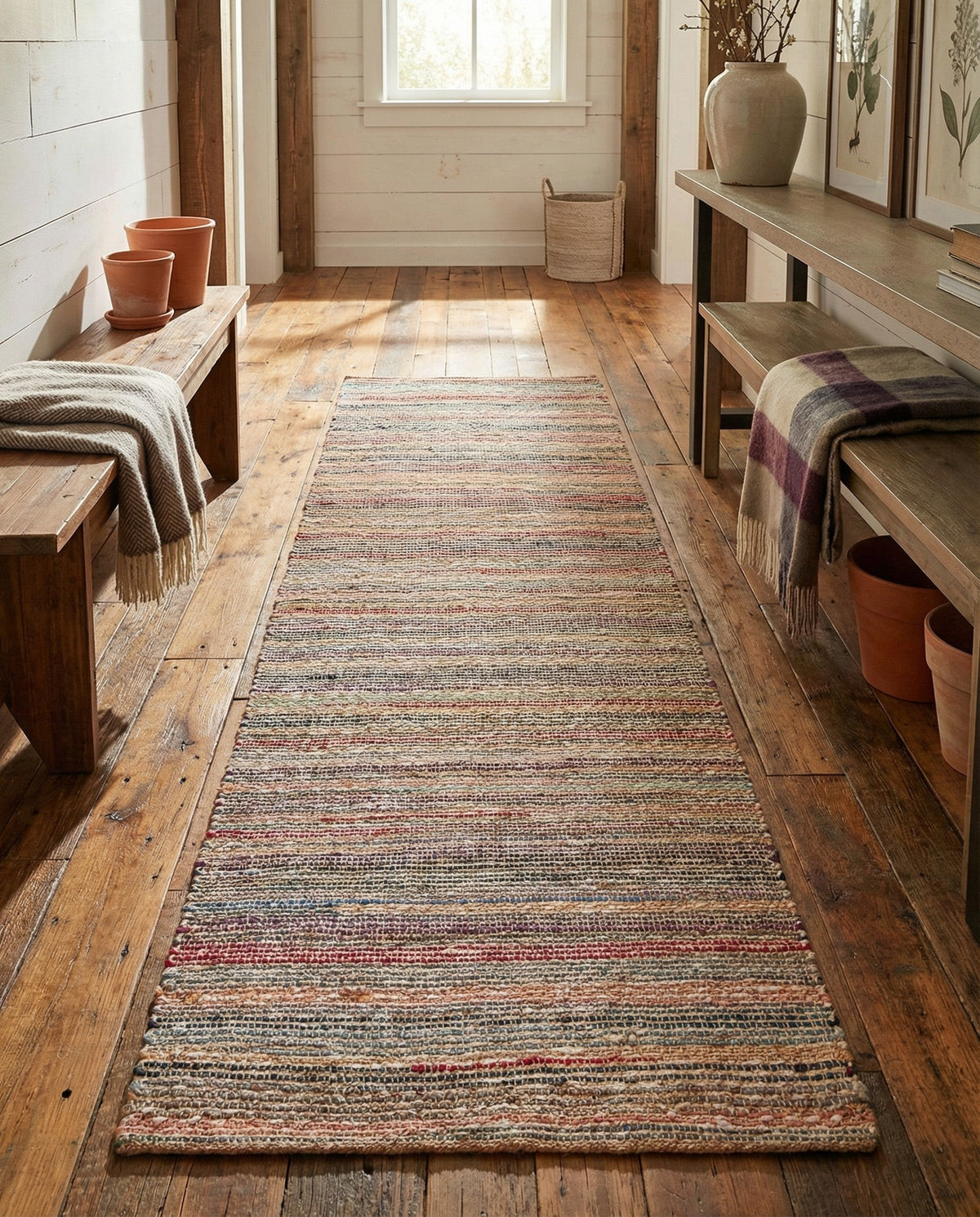 Savannah Jute Collection Area Rug - Serengeti Runner Multi  lifestyle 42