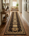Tabriz Tapestries Collection Area Rug - Azerbaijan (Brown) Runner Brown  lifestyle 47