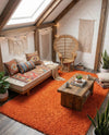 Plush Oasis Collection Area Rug - Serenity (Tiger Orange) Rectangle Tiger Orange  lifestyle 31