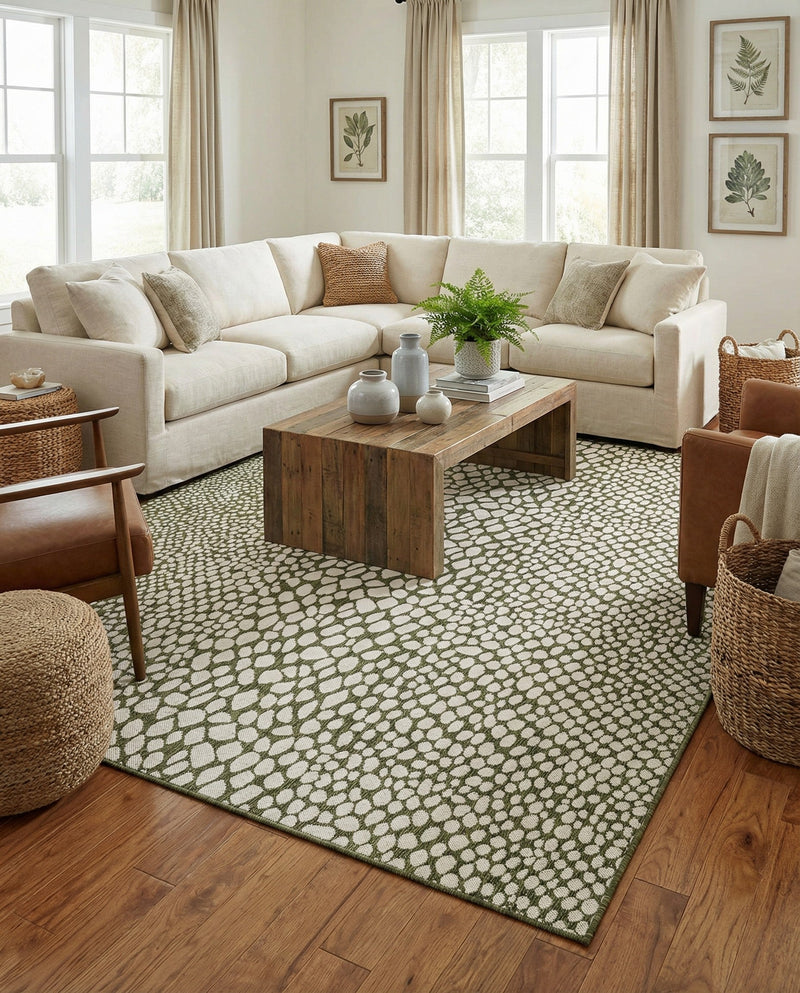 Urban Oasis Rugs Collection Area Rug -  Terrace (Green) Rectangle Green  lifestyle 14