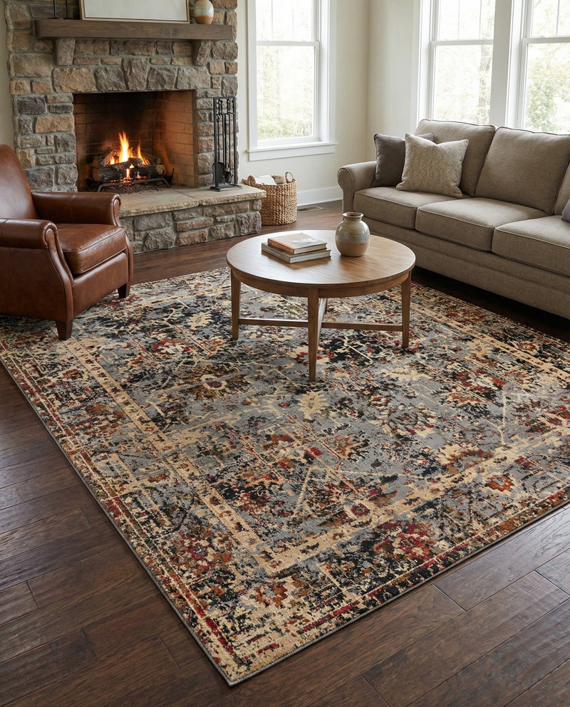 Neptune Elegance Collection Area Rug -  Galatea (Blue) Square Blue  lifestyle 70