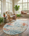 Caribbean Breeze Collection Area Rug -  Isla Oval Cream  lifestyle 45