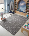 Wonder Tykes Collection Area Rug -  Jigsaw Rectangle Gray  lifestyle 15