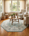 Adriana Terrace Collection Area Rug -  Positano (Aqua) Octagon Aqua  lifestyle 44