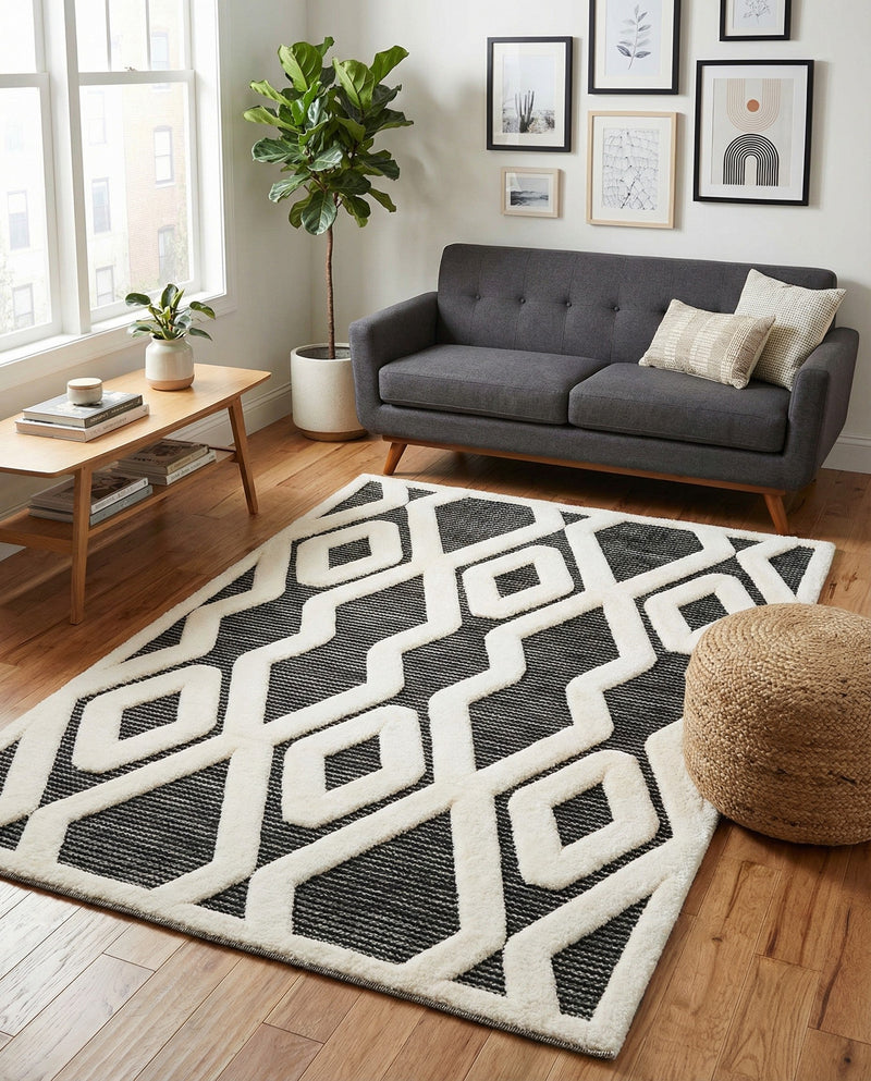Monochrome Collection Area Rug -  Glacier Rectangle Gray  lifestyle 20