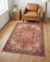 Bazaar Chic Collection Area Rug -  Essaouira Rectangle Rust Red  lifestyle 9
