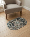 Trellis Mosaic Collection Area Rug - Arborville (Blue Multi) Oval Blue Multi  lifestyle 70