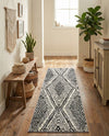 Marrakech Mosaic Collection Area Rug -  Medina Runner Black and White  lifestyle 36