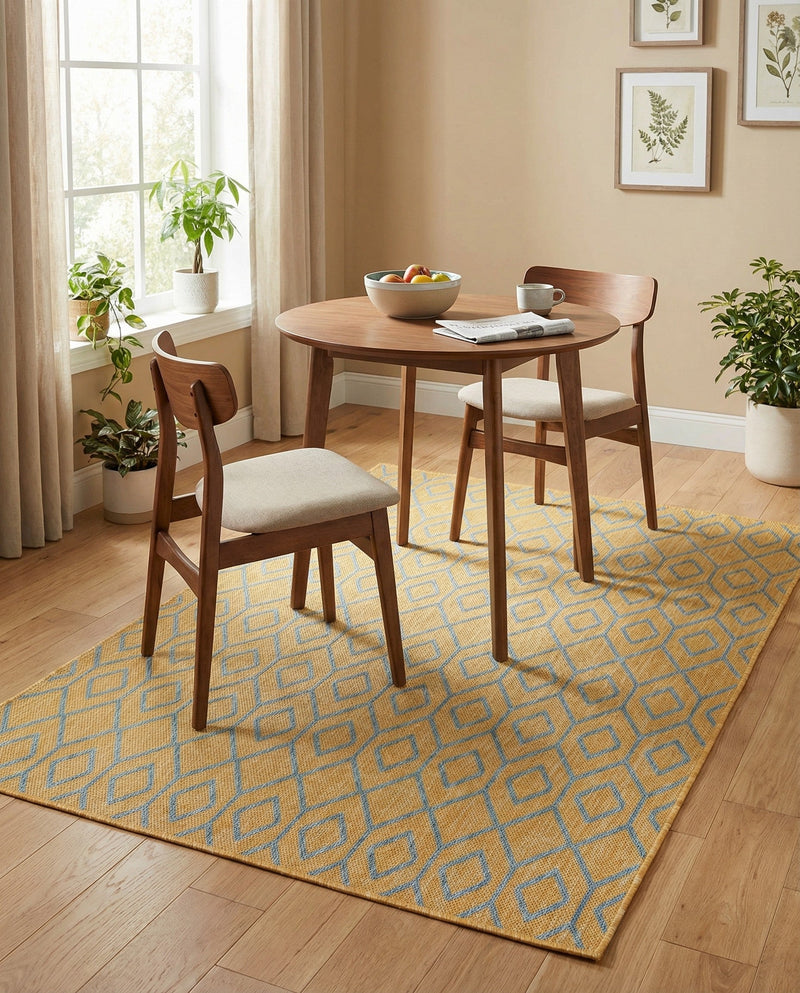 Urban Oasis Rugs Collection Area Rug -  Boulevard (Yellow and Aqua) Rectangle Yellow and Aqua  lifestyle 18