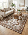 Savannah Elegance Collection Area Rug -  Tybee (Brown) Rectangle Brown  lifestyle 11