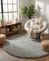 Alpine Plush Collection Area Rug -  Cortina (Sterling) Round Sterling  lifestyle 66