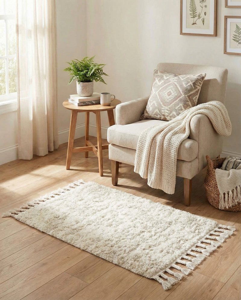 Cozy Cove Shag Collection Area Rug -  Harbor Rectangle Ivory  lifestyle 35