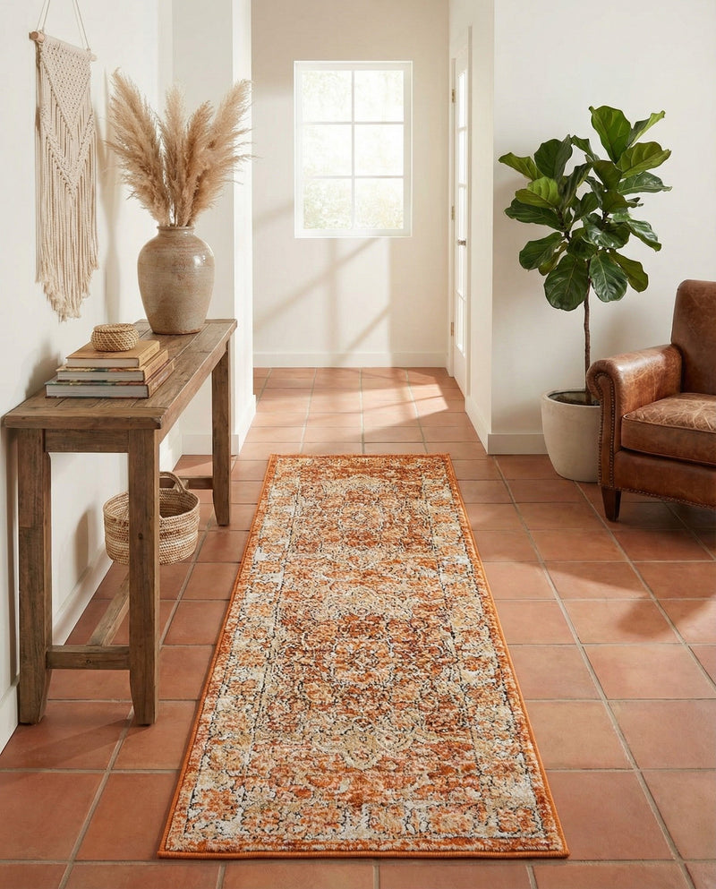 Savannah Soiree Collection Area Rug -  Everglade (Rust Red) Runner Rust Red  lifestyle 64