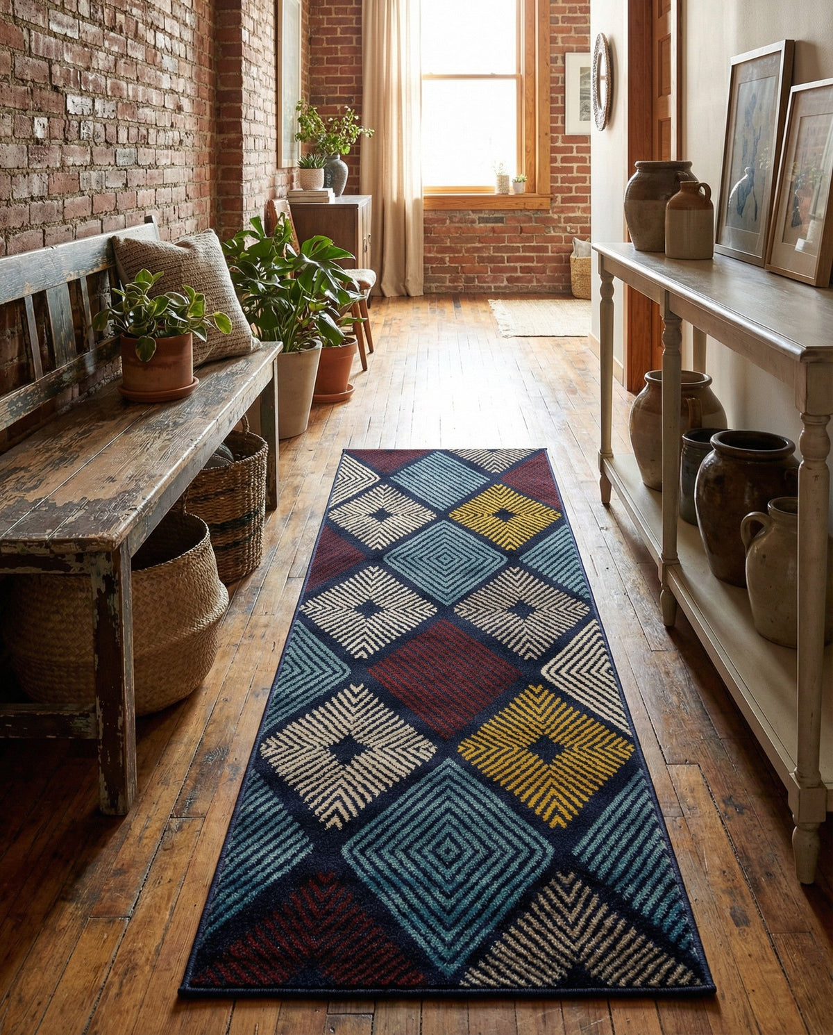 Coastal Haven Collection Area Rug -  Anchorage Runner Multi  lifestyle 106