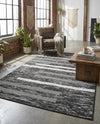 Cathedral Elegance Collection Area Rug - Chapel Rectangle Black  lifestyle 33