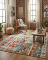 Sedona Vista Collection Area Rug -  Navajo Rectangle Blue  lifestyle 31