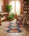 Colorburst Oasis Collection Area Rug -  Mirage Octagon Multi  lifestyle 50
