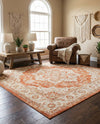 Savannah Soiree Collection Area Rug -  Everglade (Rust Red) Square Rust Red  lifestyle 69