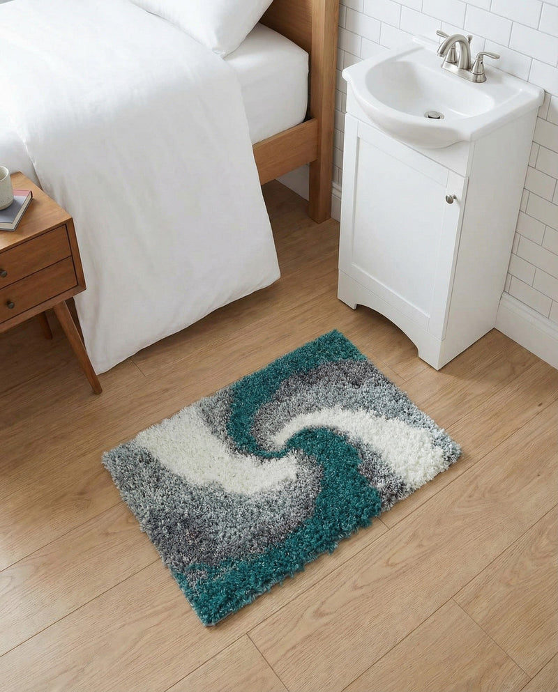 Cozy Haven Shag Collection Area Rug -  Oasis Rectangle Turquoise  lifestyle 71