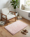 Eternal Plush Oasis Collection Area Rug -  Tranquility (Pink Lace) Rectangle Pink Lace  lifestyle 32